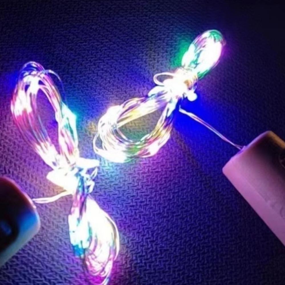 Wholesale Solar Wine Bottle Stopper String Lights Courtyard Mini Fairy Lights Copper Wire Button Battery Lights Christmas Decorative Copper Wire Lamps