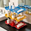 Wave Board Water Cup Holder, Vertical Storage Space Saving Design, Stable Assembled Wave Slot Easy Access Kitchen Organizer