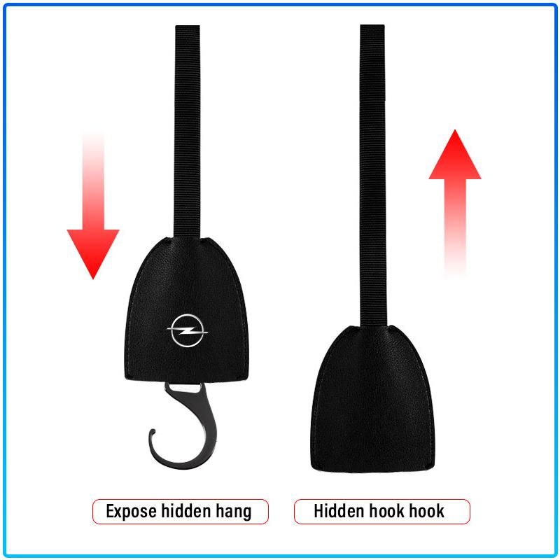 Leather Car Seat Back Hooks Portable Hanging Bag Rack Car Accessories For Opel Astra C G H Insignia J K Zafira B Corsa Vectra C Corsa C