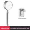 Yuzhuxun 304 Stainless Steel Pressurized Shower Head Kit (2-Pack)