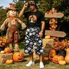 Men's Loose Fit Casual Shorts with Large Pockets Halloween Print