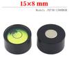 15*8MM Mini Pocket Horizontal Bubble Metal Round Spirit Level Bullseye Bead for Electronic Scale  Magnetic Available 1PCS