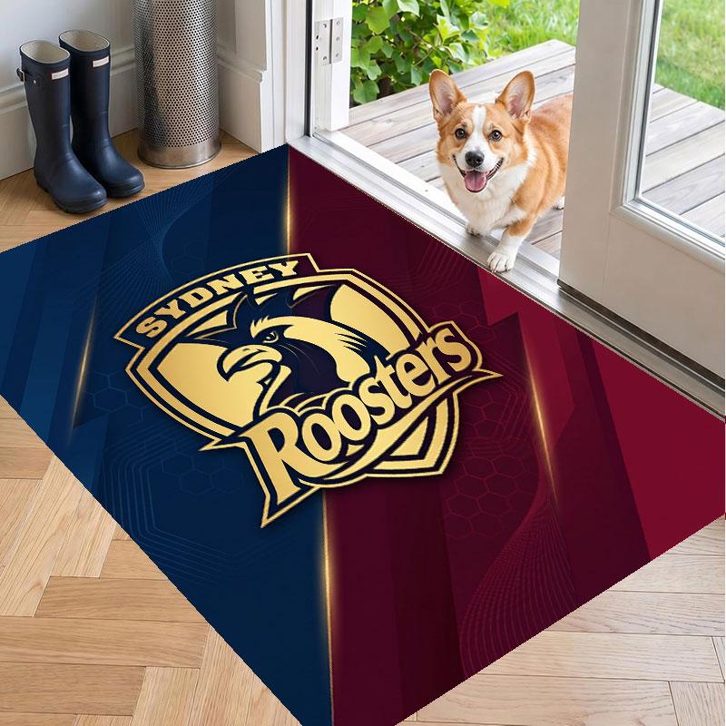 Soft Floor Carpet Sydney Roosters Pattern Area Rug Decorative Mat For Home Room Decoration
