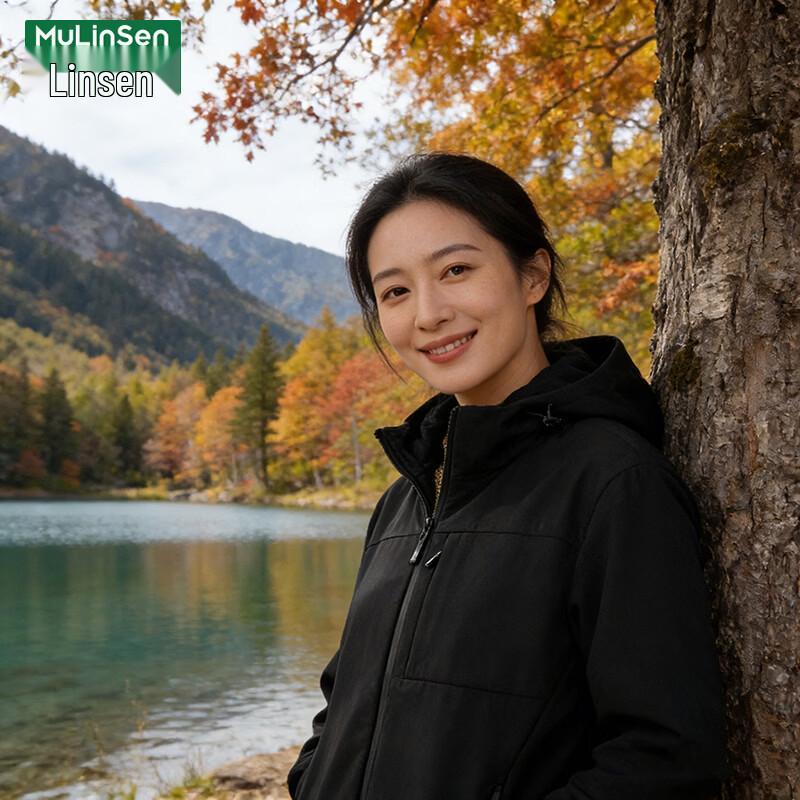 MULINSEN Women s Spring Hooded Softshell Jacket 4XL