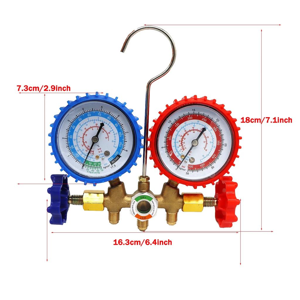 R404A R134A AC air conditioner refrigerant fluoride pressure gauge meter tester refrigerant automobile air conditioner fluoride