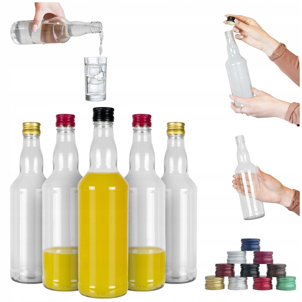 50 Szt Bottiglie di Vetro Monopolowe 500Ml Bottiglie per Moonshine Alcol Tinture