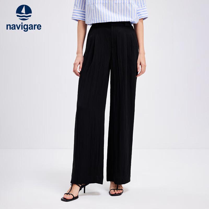 Navigare Women's Old Money Style Casual Wide-Leg Pants