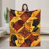 African Skin African Art Black And Gold Blankets Flannel Decoration Multifunction Super Warm Throw Blankets Quilt
