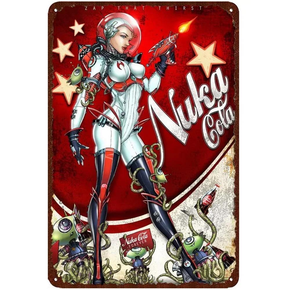 VintageDecor Retro Enjoy Cola Blechschilder - Vintage Poster für Spielzimmer Man Cave Bar - Schöne Wandkunst Geschenk für Garage