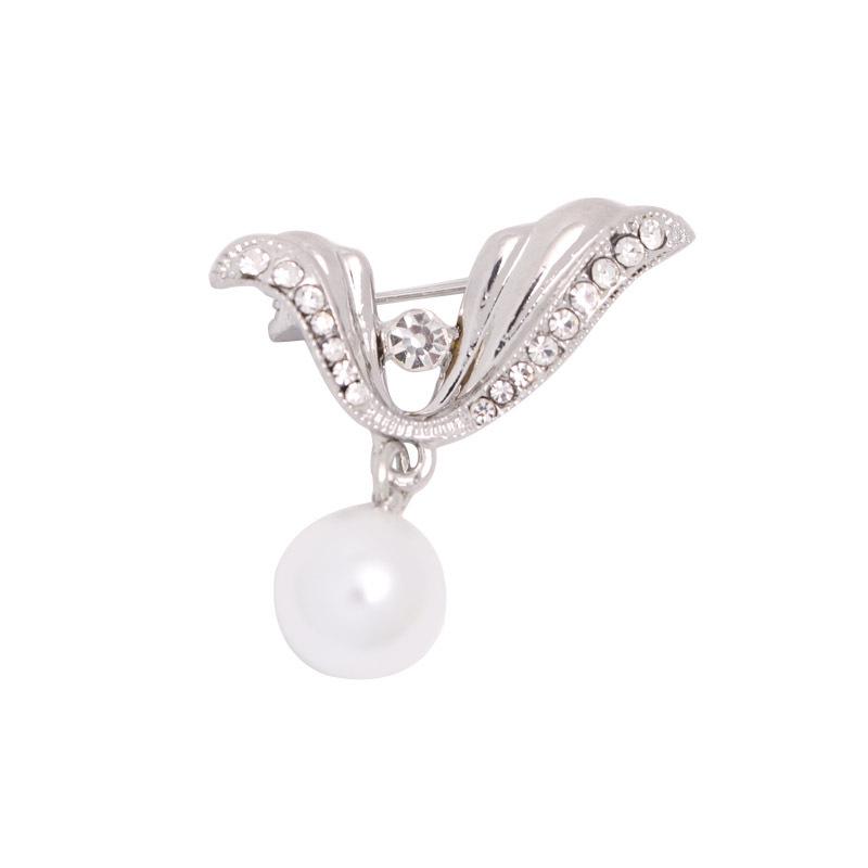 Pearl Anti-Exposure Brooch - European & Korean Style Waist-Gathering Pin