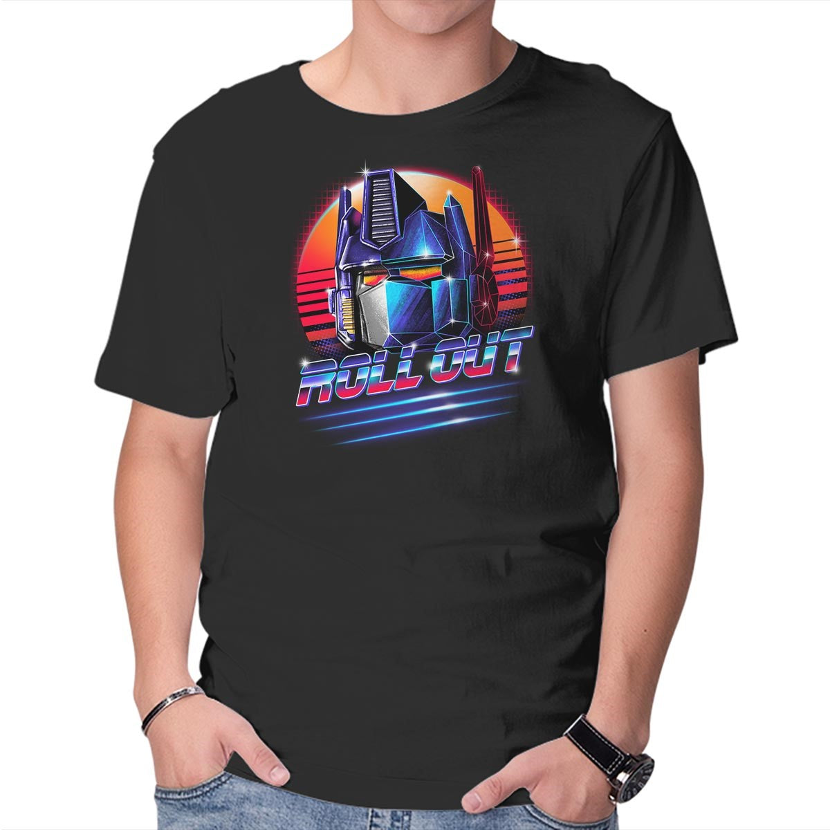 Unisex Crew Neck T-Shirt Roll Out Graphic Short Sleeve Casual Tee XS