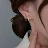Fashion Exquisite Rhinestone Decor Ear Cuff earring for Woman Left Ear 2024 New Arrival Christmas Gift stud earrings