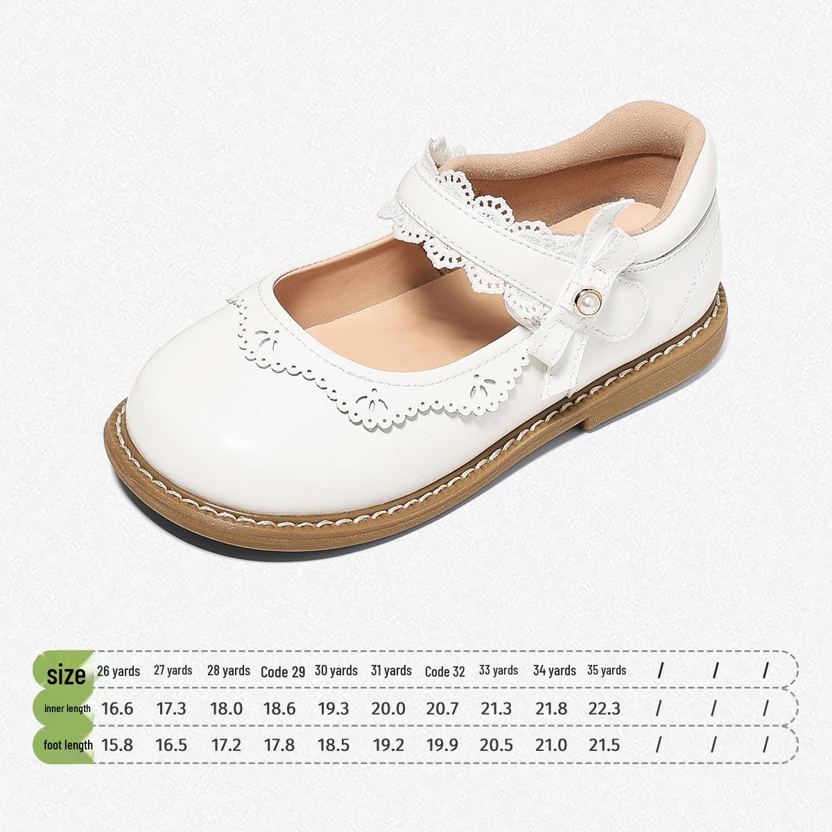Snuffy Girls  Leather Lolita Princess Shoes - 2026 Spring/Autumn Fashion, Soft Sole, Single Style for Little Girls 28