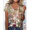 Women's Luxury T Shirts 3d Butterfly Print Short Sleeve V-neck Summer Fashion Casual Gradient Girls Pullover