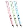 Refillable Ergonomic Fountain Pen for Students - Transparent Colored Plastic Design