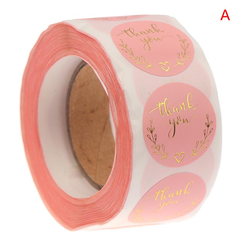 

500 шт. в рулоне наклейка «Спасибо» наклейка с печатью розовая наклейка бумажная наклейка