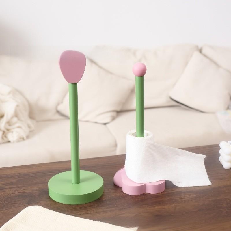 Creative Wooden Flower Shape Tissue Holder For Kitchen Storage And Organization