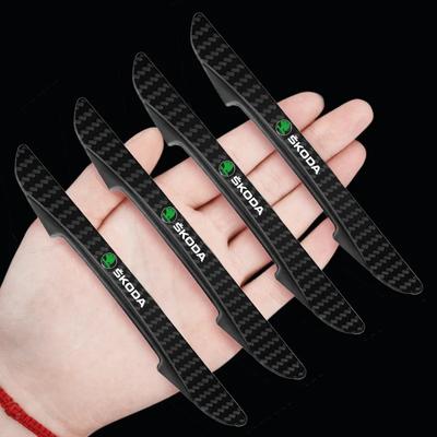 2025 New 4pc Car Rubber Bumper Side Door Edge Protection Sticker For Skoda Fabia Octavia a 7 Superb Rapid Yeti Karoq Kamiq Car S