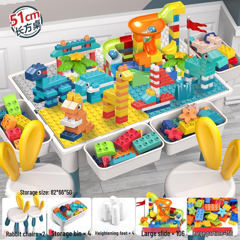 Children's Multifunctional Building Block Table for Early Education and Brain Training