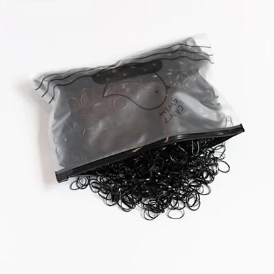 1000 Stück Schwarze Kleine Gummibänder Haargummi Hochelastische Gummibänder Mädchen Mode Einfacher Pferdeschwanzhalter Haargummi