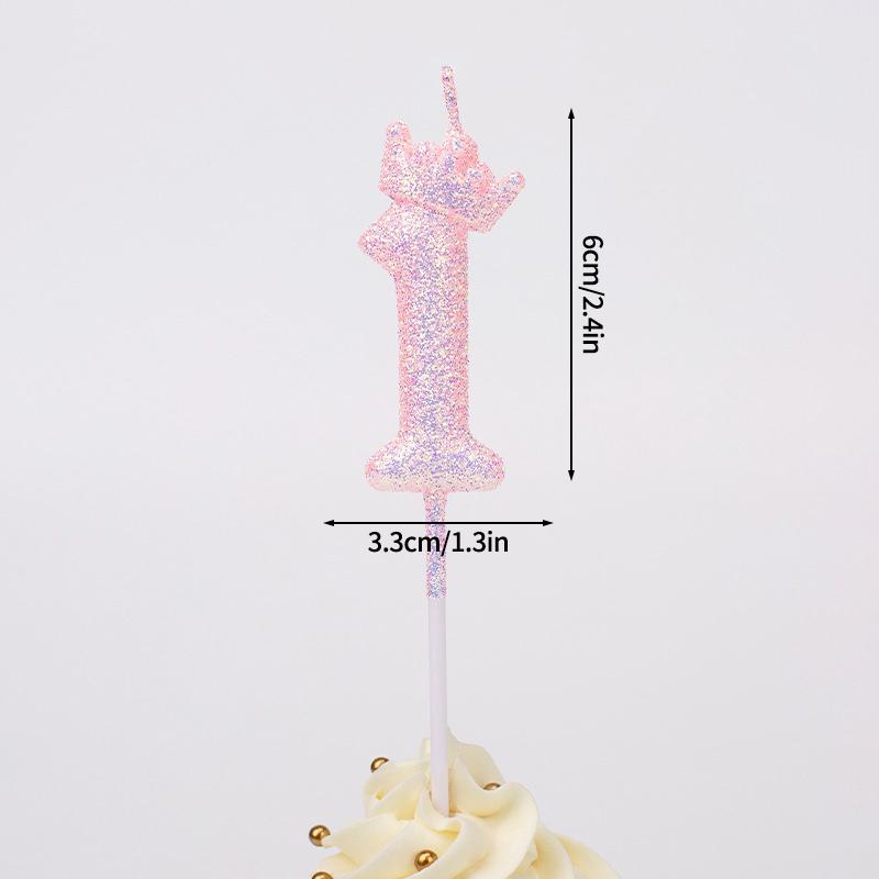 Purple Pink 0-9 Number Candle Kpop Birthday Cake Decorations Party Cake Candle Ornament K-pop Accessories
