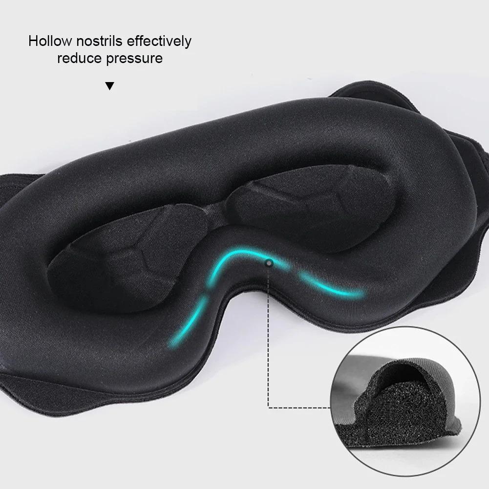 3D Sleep Eye Mask Light Blocking Breathable Non Pressing For Male Female Students Napping Comfortable