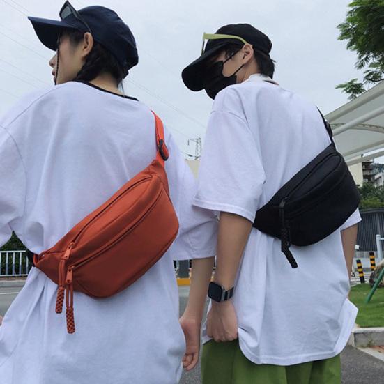 Crossbody Fanny Pack for Women Men Waist Bag Pack with Adjustable Strap Solid Color Belt Bag Pack for Daily Outings Travel