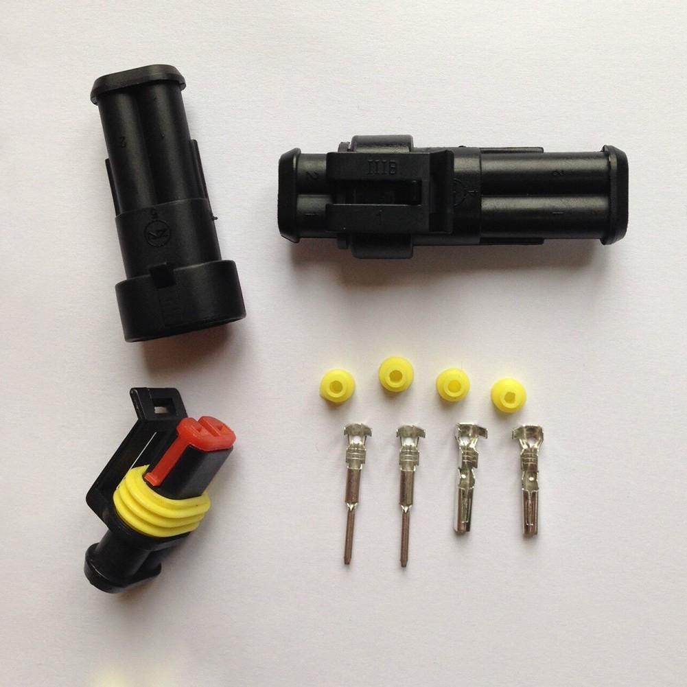 10er Set 12V 3Pin Kabel Drahtverbinder Stecker Wasserdicht Versiegelt Für Elektroauto