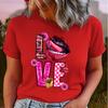 Polyester 100% Lip Love Men's and Women's Short-sleeved Clothing Round Neck Short Sleeve T-shirt, Knit Graphic Women Clothes Summer