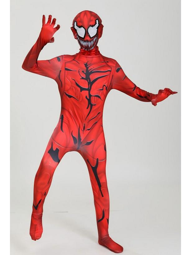 Venom Superhero Bodysuit Halloween Costume: Spiderman & Black Panther Cosplay Jumpsuit