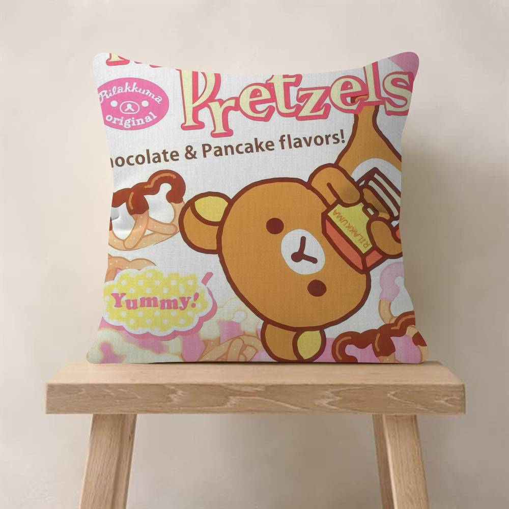 Cute Cartoon Anime RRilakkuma Cool Cushion Cover Pillow Cover Decor Pillowcase Printed Cushion Case For Couch