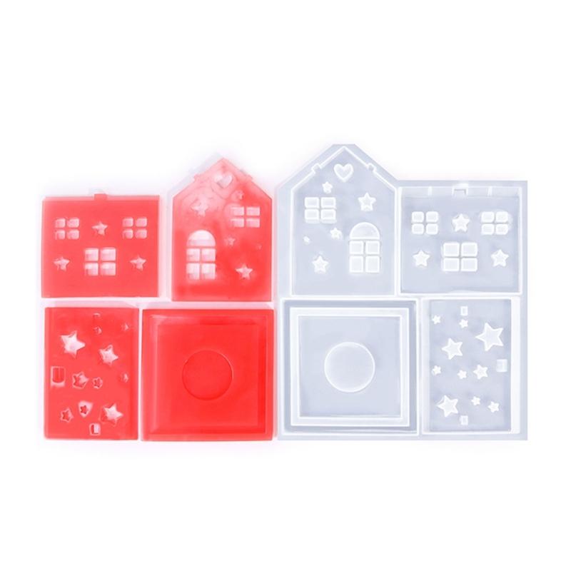 Fashionable Flexible Silicone Molds Portable for Creating Detailed Christmas House Ornaments User Friendly Designs