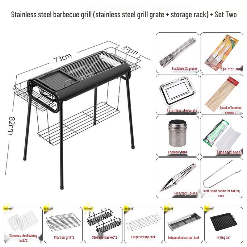 Abay Stainless Steel Portable Outdoor BBQ Grill