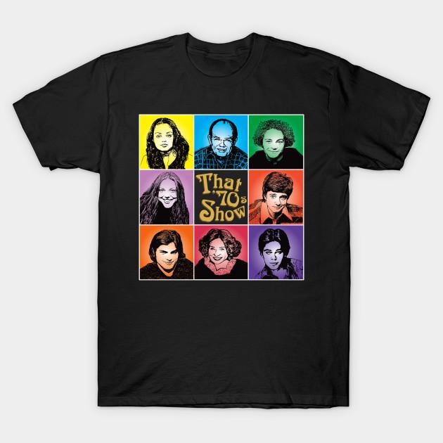 

Men Black Print T-shirt The 70S Bunch No-Cut Transfer Paper Print Cotton Tshirt 2XL