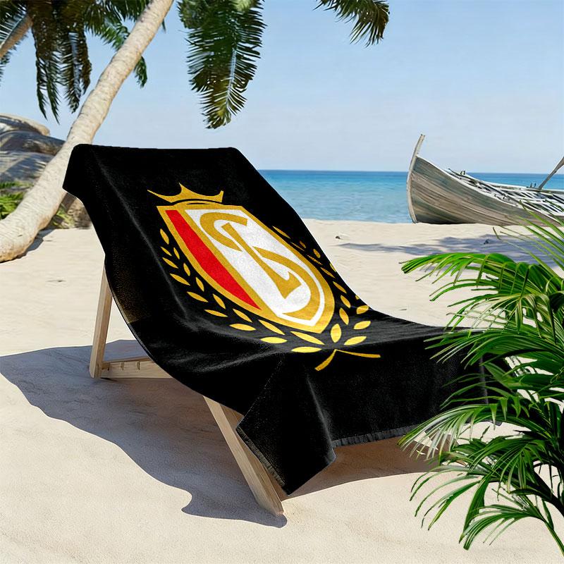 STD Liège Print Beach Towel, Large Soft Quick Dry Towel for Beach Camping Swimming