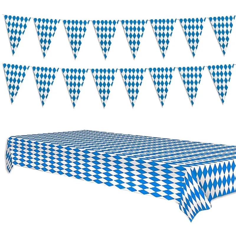 Decorațiuni Tematice Oktoberfest Petrecere Tematică Oktoberfest Tacâmuri de Bere Pahare de Hârtie Farfurii Șervețele Față de Masă Banner Petrecere a Burlacilor cu Bere pentru Adulți