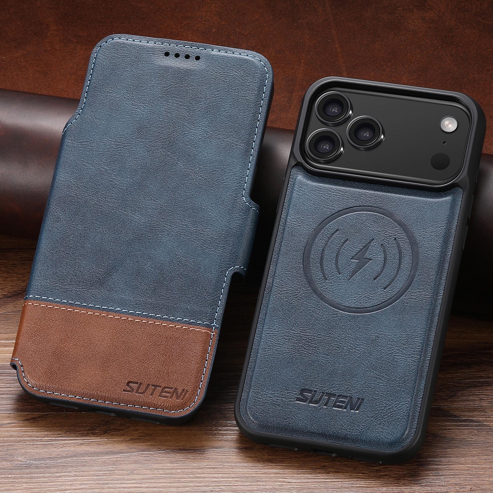 

iPhone 17 Pro Max Flip Case: Card Slot, Magnetic Snap, Wireless Charging Stand, Leather 2-in-1 Design iPhone 12/12 Pro