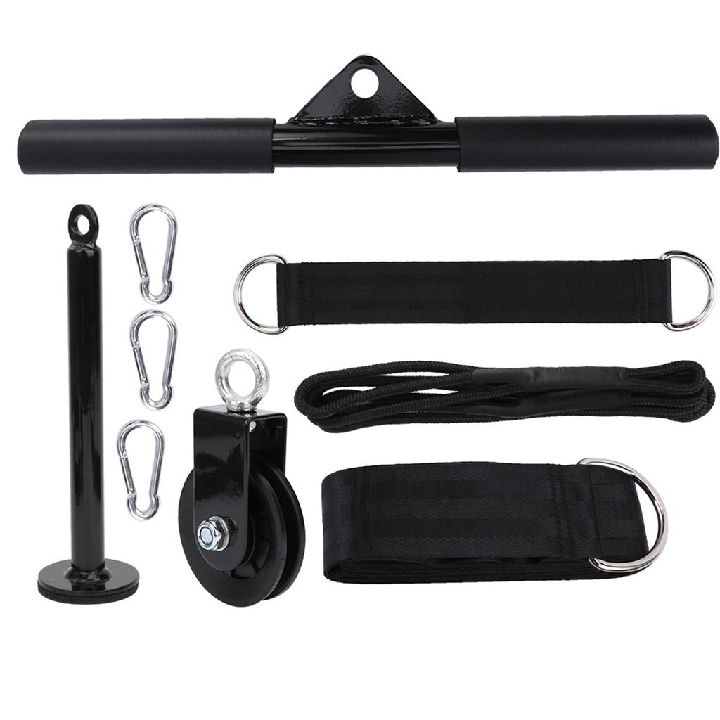 9Pcs Set DIY Fitness Equipment Set Loading Pin Pull Triceps Training Pulldown Pulley