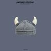 Pullover hat green female autumn and winter warm cute cartoon wool hat male