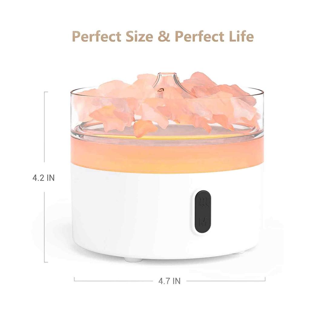 Himalayan Salt Essential Oil Diffuser Flame Effect USB-C