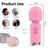 10 Modes Powerful Vibration Mini Vibrator Usb Charging Handheld Body Massager Clitoris G-Spot Vibrators Sex Toy Women AV Wand