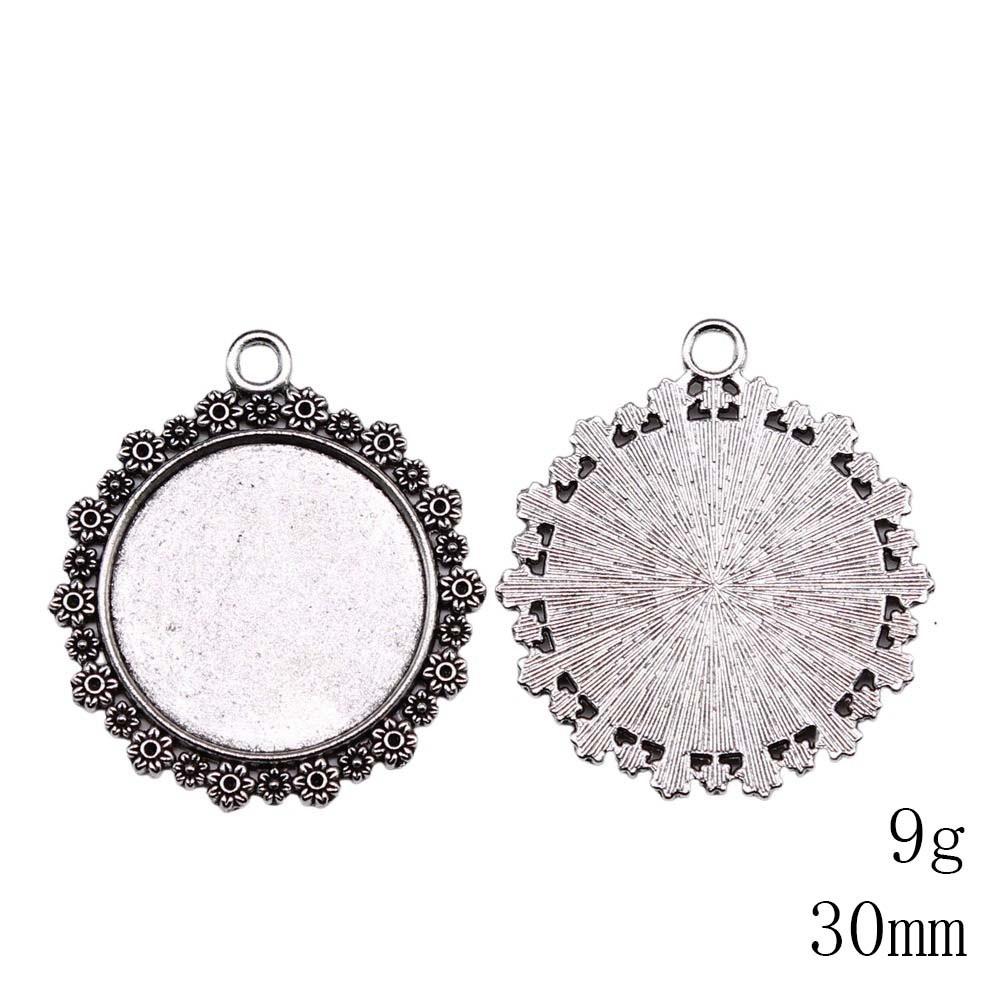 New Year's Day Accesories Fit Round 30-35mm Glass Cabochon Base Setting Tray Accessories Parts Souvenir Accessory Parts