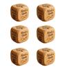 1/2/3/5/6/8Pcs Wooden Quilter Dice with 6 Engraved Quilting Tasks Solid Wood Quilting Embroidery Knitting Projects Baking Drinking Decision Dice Tools