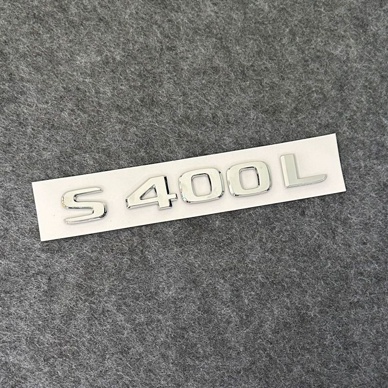 ABS Black Chrome Letters 3D Car Trunk Letters Badge For Mercedes Benz S320L 350L 450L 500L 560L 650 680 Logo Sticker Accessories