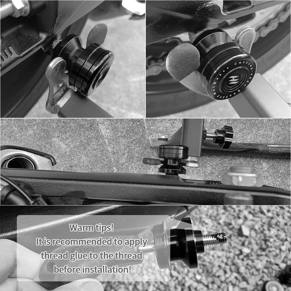 MotHeartCNC Swing Arm Spool Slider for M8 - CNC Aluminum Heavy Duty Motorcycle Rear