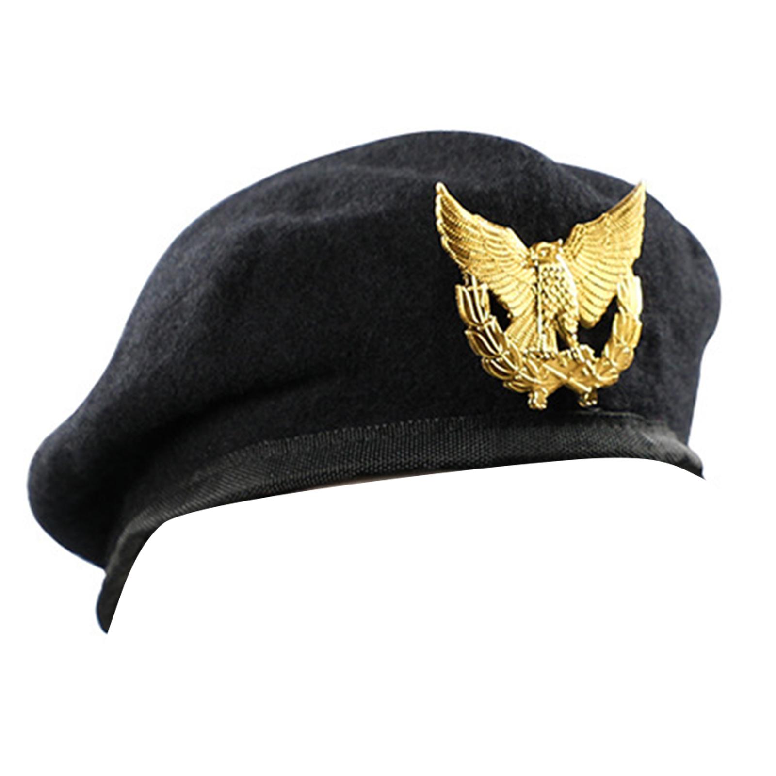 

Шерстяной берет с вышивкой, аксессуары для униформы охраны, капитан, профессиональные фуражки капитана охраны, аксессуары для косплея T4