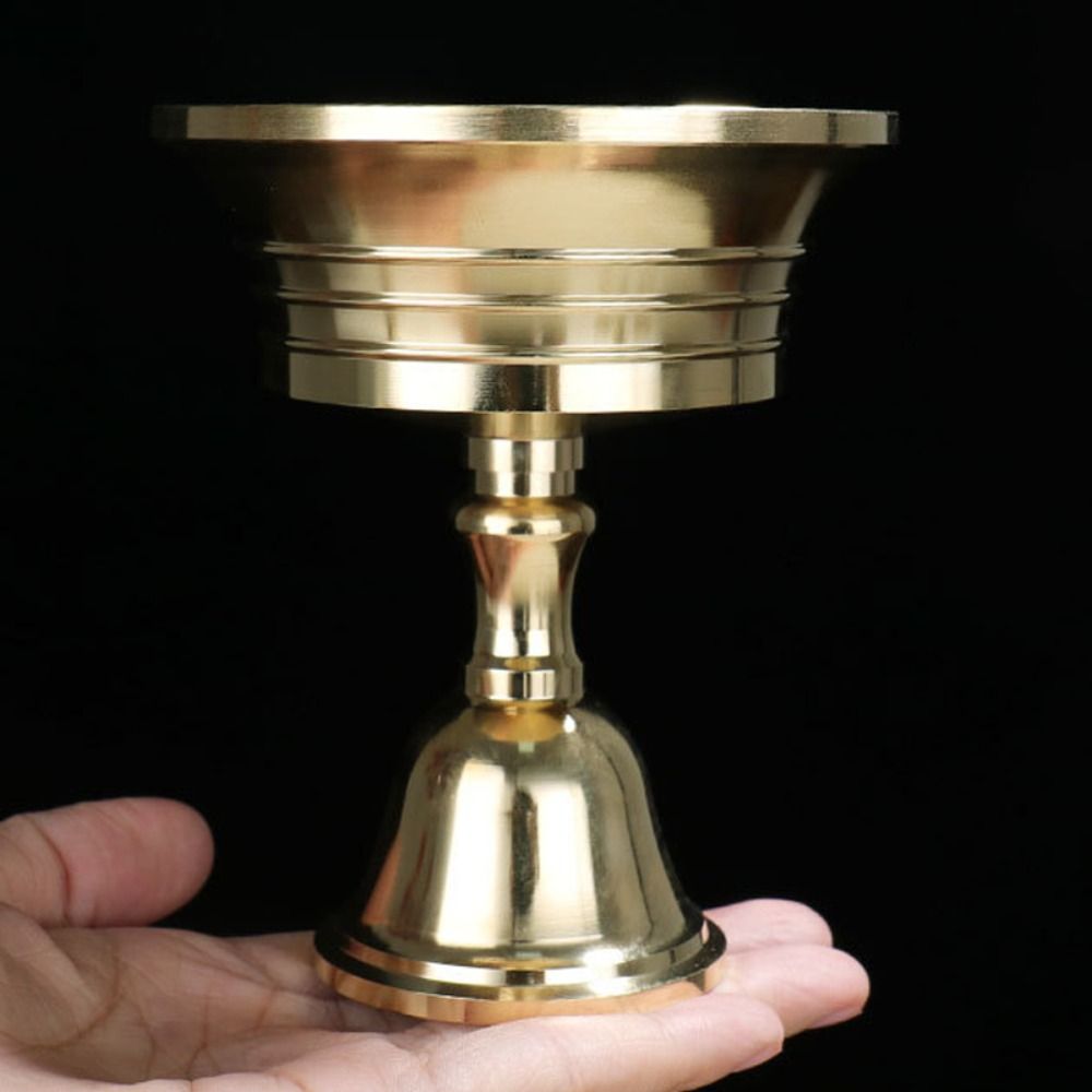 Universal Copper Butter Lamp Holder Golden Multi-Size Long Lamp Candlestick Candle Cup Festival Ornament