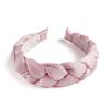 Simple Temperament Mesh Braid Headband Solid Color Knotted Weave Sweet Headband Girl Sponge Filled Hair Accessories