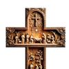 Yousheng Vintage Jesus Christ Wall Decoration 2D Wooden Savior Wall Art Home Office Living Room Bedroom Wall Hanging Christian Religious Ornament