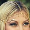 Headpiece Round Sequin Drop Layered Alloy Dance Head Chain Piece Headwear Women Hair Accessory